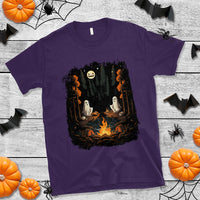 Halloween T Shirt Cute Boo Spooky Ghost Camping In The Forest Gothic Halloween T-Shirt for Halloween lovers, Spooky Season Shirt, Ghosts - Wonder Print Shop