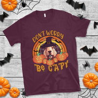 Halloween T Shirt Don't Worry Be Capy Funny Capybara In Halloween Costume T-Shirt for Halloween lovers, Capybara Meme, Spooky Season - Wonder Print Shop