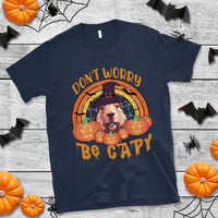 Halloween T Shirt Don't Worry Be Capy Funny Capybara In Halloween Costume T-Shirt for Halloween lovers, Capybara Meme, Spooky Season - Wonder Print Shop