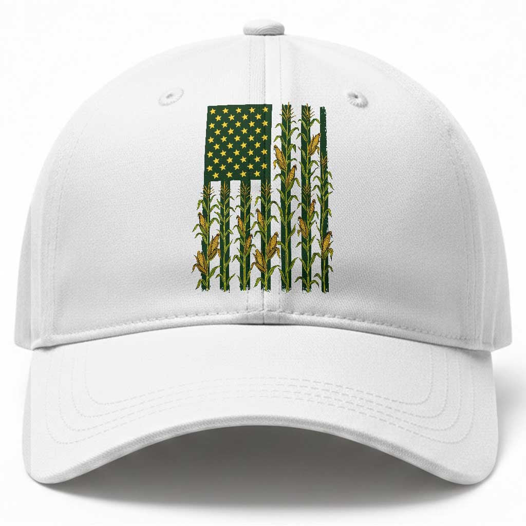 American Flag Corn Farmer Country Agriculture Baseball Cap Vintage Patriotic Harvest