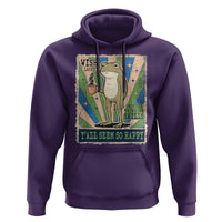 Vintage Frog Drinking Coffee Sarcastic Meme Hoodie Wish I Lacked Critical Thinking Skills You All Seem So Happy
