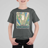 Vintage Frog Drinking Coffee Sarcastic Meme T Shirt For Kid Wish I Lacked Critical Thinking Skills You All Seem So Happy