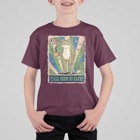 Vintage Frog Drinking Coffee Sarcastic Meme T Shirt For Kid Wish I Lacked Critical Thinking Skills You All Seem So Happy