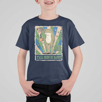 Vintage Frog Drinking Coffee Sarcastic Meme T Shirt For Kid Wish I Lacked Critical Thinking Skills You All Seem So Happy