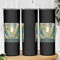 Vintage Frog Drinking Coffee Sarcastic Meme Skinny Tumbler Wish I Lacked Critical Thinking Skills You All Seem So Happy