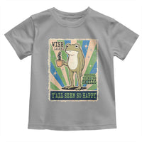 Vintage Frog Drinking Coffee Sarcastic Meme Toddler T Shirt Wish I Lacked Critical Thinking Skills You All Seem So Happy