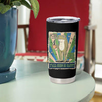 Vintage Frog Drinking Coffee Sarcastic Meme Tumbler Cup Wish I Lacked Critical Thinking Skills You All Seem So Happy