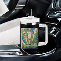 Vintage Frog Drinking Coffee Sarcastic Meme Tumbler With Handle Wish I Lacked Critical Thinking Skills You All Seem So Happy