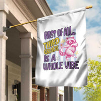 Cute Raccoon 3rd Grade Student Teacher Preppy Style Garden Flag First of All Third Grade Is A Whole Vibe Back To School