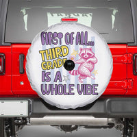 Cute Raccoon 3rd Grade Student Teacher Preppy Style Spare Tire Cover First of All Third Grade Is A Whole Vibe Back To School