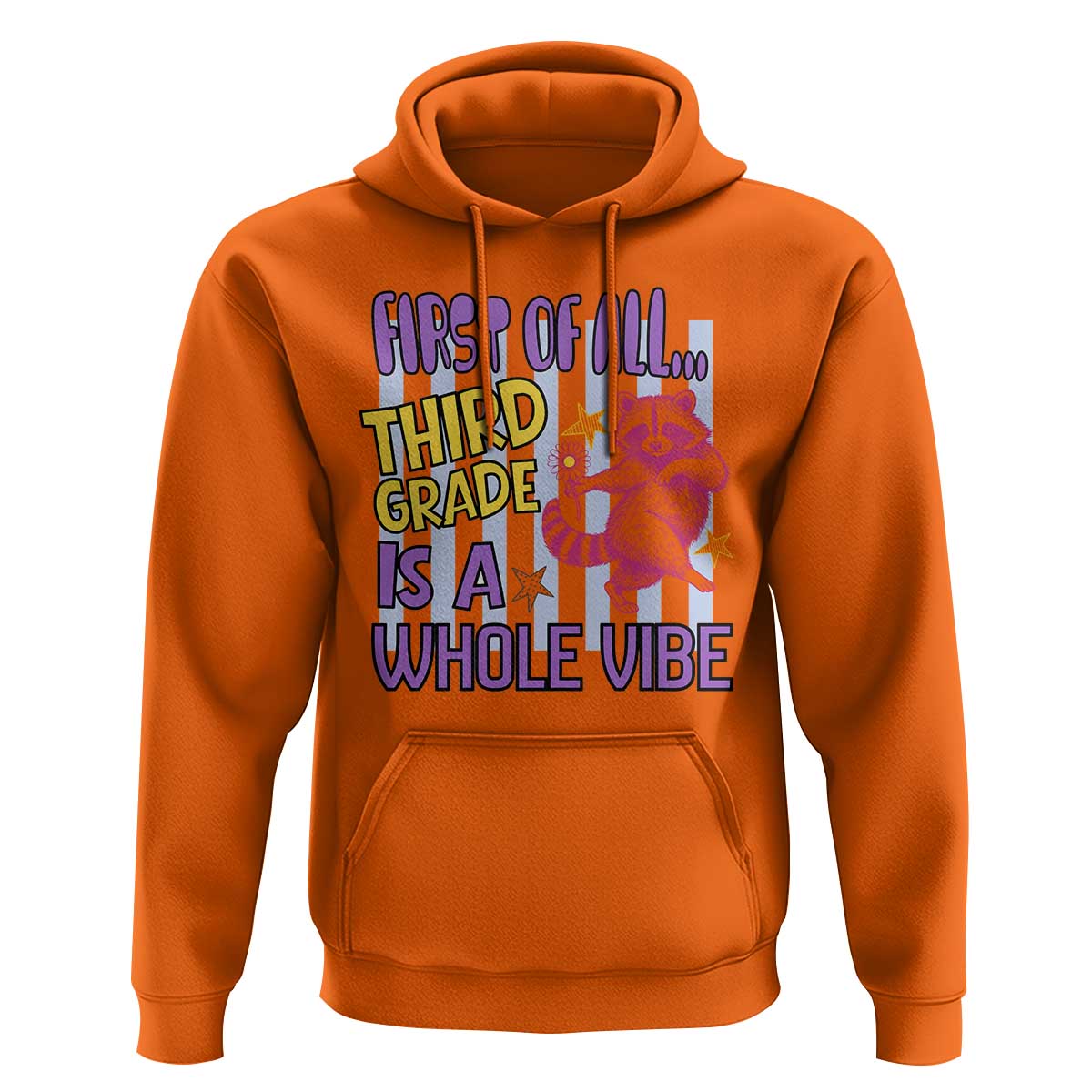 Cute Raccoon 3rd Grade Student Teacher Preppy Style Hoodie First of All Third Grade Is A Whole Vibe Back To School