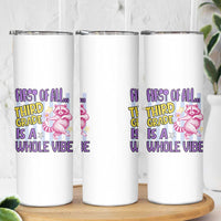 Cute Raccoon 3rd Grade Student Teacher Preppy Style Skinny Tumbler First of All Third Grade Is A Whole Vibe Back To School