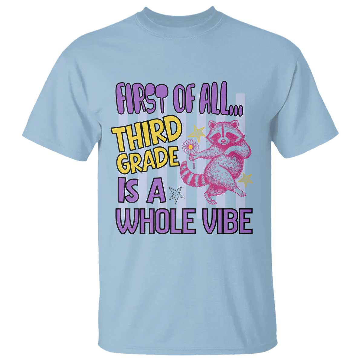 Cute Raccoon 3rd Grade Student Teacher Preppy Style T Shirt First of All Third Grade Is A Whole Vibe Back To School