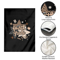Fourth Grade Leopard Checkered Star Coquette Garden Flag Cute 4th Grade Girl Back to School Gift
