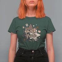 Fourth Grade Leopard Checkered Star Coquette T Shirt For Women Cute 4th Grade Girl Back to School Gift