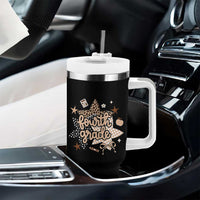 Fourth Grade Leopard Checkered Star Coquette Tumbler With Handle Cute 4th Grade Girl Back to School Gift