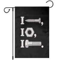 Funny Handyman Mechanic Adult Humor Garden Flag I Screw I Nut I Bolt Rebus Hardware Innuendo Offensive Joke