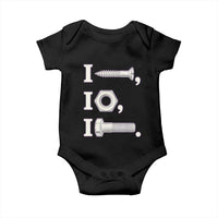 Funny Handyman Mechanic Adult Humor Baby Onesie I Screw I Nut I Bolt Rebus Hardware Innuendo Offensive Joke