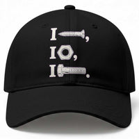 Funny Handyman Mechanic Adult Humor Baseball Cap I Screw I Nut I Bolt Rebus Hardware Innuendo Offensive Joke