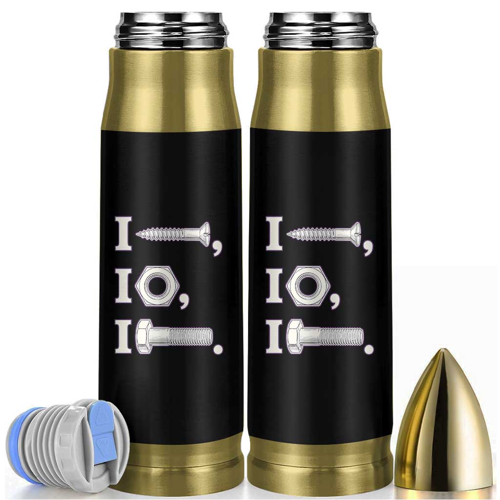 Funny Handyman Mechanic Adult Humor Bullet Tumbler I Screw I Nut I Bolt Rebus Hardware Innuendo Offensive Joke
