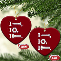 Funny Handyman Mechanic Adult Humor Ceramic Ornament I Screw I Nut I Bolt Rebus Hardware Innuendo Offensive Joke