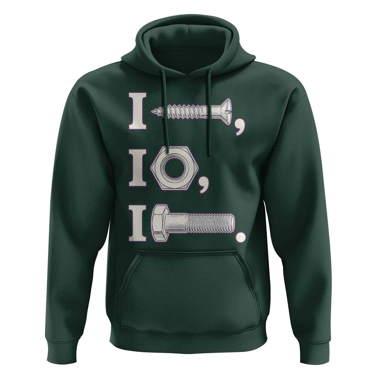 Funny Handyman Mechanic Adult Humor Hoodie I Screw I Nut I Bolt Rebus Hardware Innuendo Offensive Joke