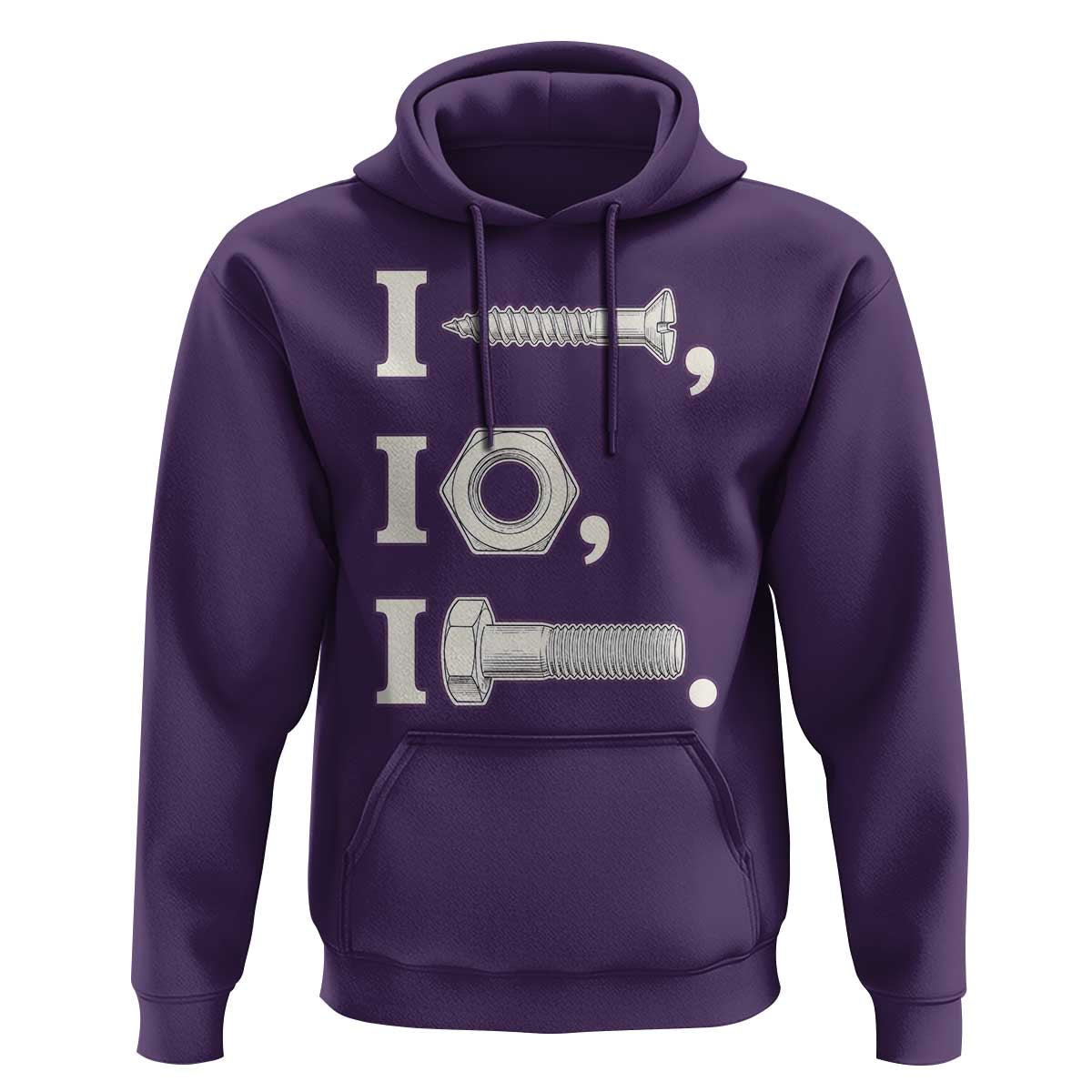 Funny Handyman Mechanic Adult Humor Hoodie I Screw I Nut I Bolt Rebus Hardware Innuendo Offensive Joke