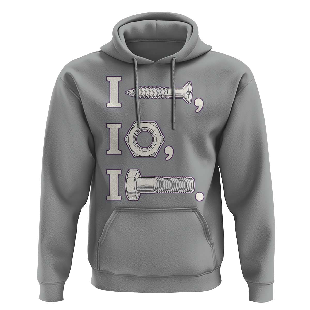 Funny Handyman Mechanic Adult Humor Hoodie I Screw I Nut I Bolt Rebus Hardware Innuendo Offensive Joke