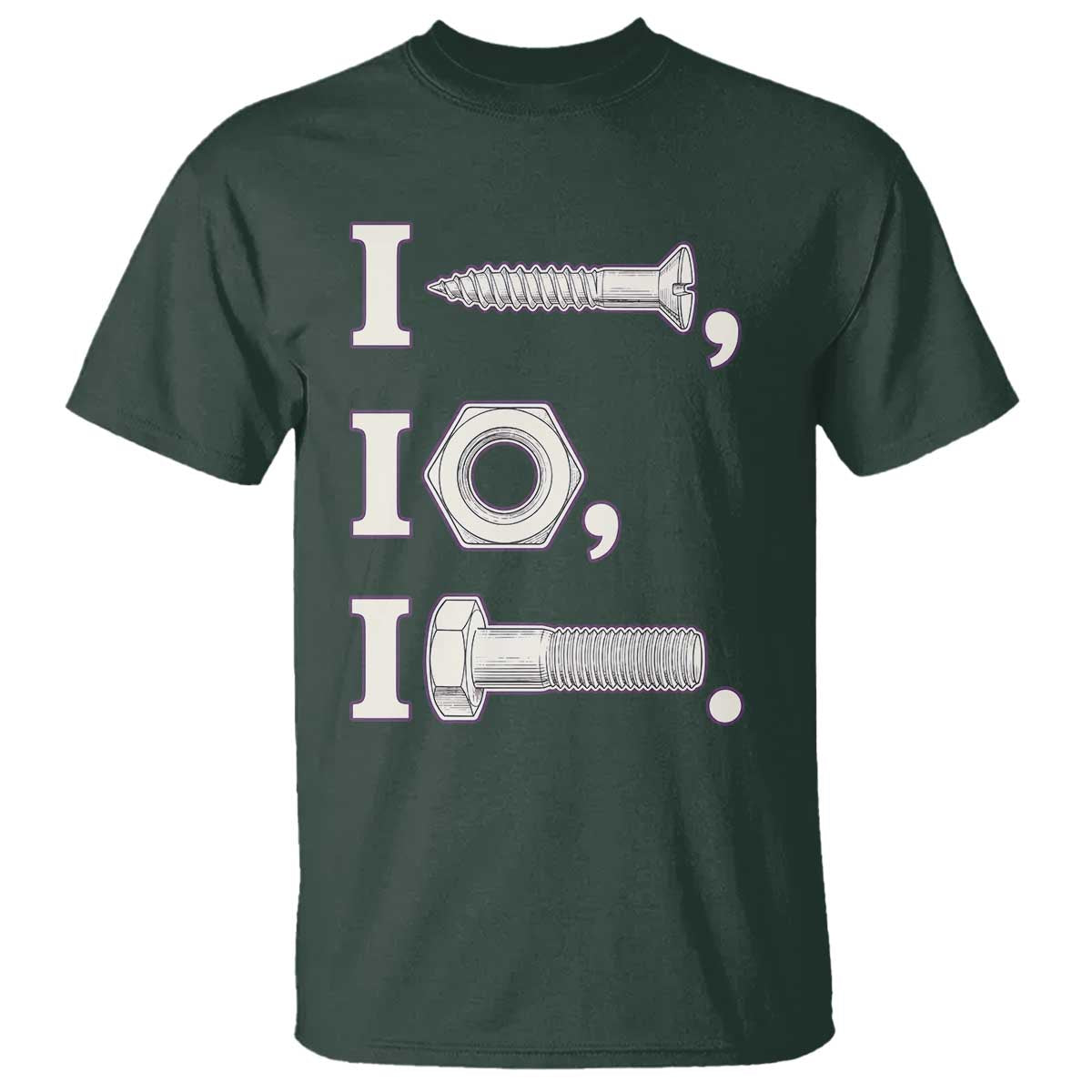 Funny Handyman Mechanic Adult Humor T Shirt I Screw I Nut I Bolt Rebus Hardware Innuendo Offensive Joke
