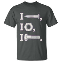 Funny Handyman Mechanic Adult Humor T Shirt I Screw I Nut I Bolt Rebus Hardware Innuendo Offensive Joke