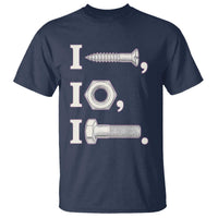 Funny Handyman Mechanic Adult Humor T Shirt I Screw I Nut I Bolt Rebus Hardware Innuendo Offensive Joke