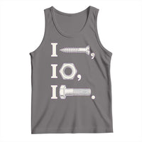 Funny Handyman Mechanic Adult Humor Tank Top I Screw I Nut I Bolt Rebus Hardware Innuendo Offensive Joke