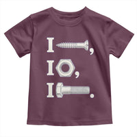 Funny Handyman Mechanic Adult Humor Toddler T Shirt I Screw I Nut I Bolt Rebus Hardware Innuendo Offensive Joke