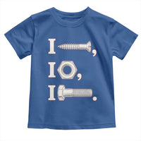 Funny Handyman Mechanic Adult Humor Toddler T Shirt I Screw I Nut I Bolt Rebus Hardware Innuendo Offensive Joke