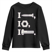 Funny Handyman Mechanic Adult Humor Youth Sweatshirt I Screw I Nut I Bolt Rebus Hardware Innuendo Offensive Joke