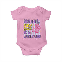 Cute Raccoon 1st Grade Student Teacher Preppy Style Baby Onesie First of All First Grade Is A Whole Vibe Back To School