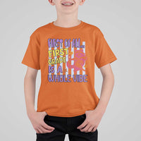 Cute Raccoon 1st Grade Student Teacher Preppy Style T Shirt For Kid First of All First Grade Is A Whole Vibe Back To School