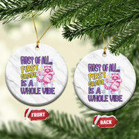 Cute Raccoon 1st Grade Student Teacher Preppy Style Ceramic Ornament First of All First Grade Is A Whole Vibe Back To School