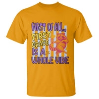 Cute Raccoon 1st Grade Student Teacher Preppy Style T Shirt First of All First Grade Is A Whole Vibe Back To School
