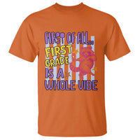 Cute Raccoon 1st Grade Student Teacher Preppy Style T Shirt First of All First Grade Is A Whole Vibe Back To School