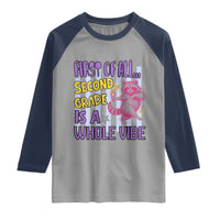 Cute Raccoon 2nd Grade Student Teacher Preppy Style Raglan Shirt First of All Second Grade Is A Whole Vibe Back To School