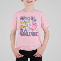 Cute Raccoon 4th Grade Student Teacher Preppy Style T Shirt For Kid First of All Fourth Grade Is A Whole Vibe Back To School