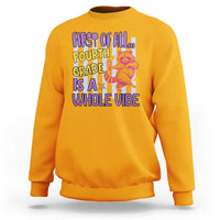 Cute Raccoon 4th Grade Student Teacher Preppy Style Sweatshirt First of All Fourth Grade Is A Whole Vibe Back To School