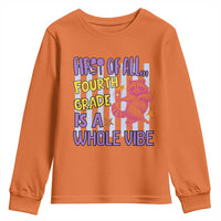 Cute Raccoon 4th Grade Student Teacher Preppy Style Youth Sweatshirt First of All Fourth Grade Is A Whole Vibe Back To School
