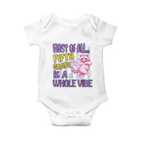 Cute Raccoon 5th Grade Student Teacher Preppy Style Baby Onesie First of All Fifth Grade Is A Whole Vibe Back To School