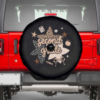 Second Grade Leopard Checkered Star Coquette Spare Tire Cover Cute 2nd Grade Girl Back to School Gift