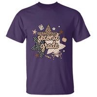 Second Grade Leopard Checkered Star Coquette T Shirt Cute 2nd Grade Girl Back to School Gift