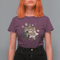 Second Grade Leopard Checkered Star Coquette T Shirt For Women Cute 2nd Grade Girl Back to School Gift
