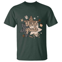 Third Grade Leopard Checkered Star Coquette T Shirt Cute 3rd Grade Girl Back to School Gift