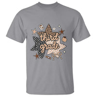 Third Grade Leopard Checkered Star Coquette T Shirt Cute 3rd Grade Girl Back to School Gift